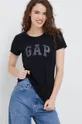 Βαμβακερό μπλουζάκι GAP γκρί