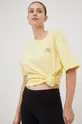 žltá Bavlnené tričko New Balance Dámsky