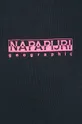 μαύρο Βαμβακερό μπλουζάκι Napapijri
