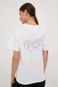Βαμβακερό μπλουζάκι Napapijri X Fiorucci λευκό