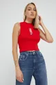 czerwony Tommy Jeans top