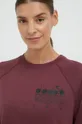 fioletowy Diadora t-shirt bawełniany