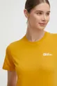 Βαμβακερό μπλουζάκι Jack Wolfskin κίτρινο