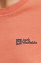 Бавовняна футболка Jack Wolfskin 1808352 помаранчевий