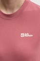 Бавовняна футболка Jack Wolfskin 1808352 рожевий