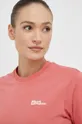 ružová Bavlnené tričko Jack Wolfskin