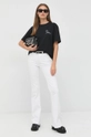 Karl Lagerfeld t-shirt bawełniany Karl Lagerfeld x Cara Delevingne 100 % Bawełna organiczna