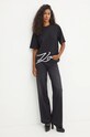 Pamučna majica Karl Lagerfeld 226W1703 crna AW24