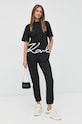 Karl Lagerfeld t-shirt bawełniany 226W1703 czarny AW24