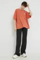 Βαμβακερό μπλουζάκι Volcom πορτοκαλί