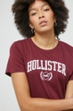 Hollister Co. t-shirt bordowy