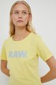jasně žlutá Bavlněné tričko G-Star Raw Dámský