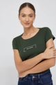 zielony Sisley t-shirt bawełniany