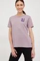 fiołkowo różowy Burton t-shirt bawełniany Damski