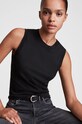 Хлопковый топ AllSaints хлопок чёрный WM221M
