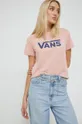 ροζ Βαμβακερό μπλουζάκι Vans