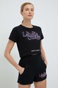LaBellaMafia t-shirt bawełniany nadruk czarny LB.26228