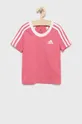 ροζ Παιδικό βαμβακερό μπλουζάκι adidas Performance Για κορίτσια