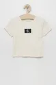 beżowy Calvin Klein Jeans t-shirt dziecięcy IG0IG01570.9BYY Dziewczęcy
