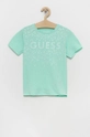 turkusowy Guess t-shirt dziecięcy Dziewczęcy