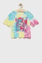 πολύχρωμο Παιδικό βαμβακερό μπλουζάκι Guess Για κορίτσια