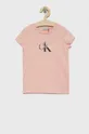 ροζ Παιδικό μπλουζάκι Calvin Klein Jeans Για κορίτσια