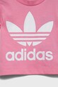 adidas Originals tricou de bumbac pentru copii HK7502 roz AW22