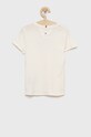 Tommy Hilfiger t-shirt bawełniany dziecięcy KG0KG06821.9BYY beżowy AW22