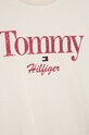 Dziewczynka Tommy Hilfiger t-shirt bawełniany dziecięcy KG0KG06821.9BYY beżowy