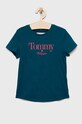Tommy Hilfiger t-shirt bawełniany dziecięcy nadruk zielony KG0KG06821.9BYY