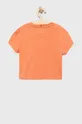 Otroška kratka majica Tommy Hilfiger oranžna