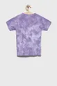 Guess t-shirt bawełniany dziecięcy fioletowy