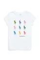 biały Polo Ralph Lauren t-shirt bawełniany dziecięcy Dziewczęcy