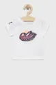 білий Дитяча бавовняна футболка adidas Originals Для дівчаток
