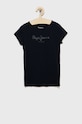 Дитяча футболка Pepe Jeans з еластаном темно-синій PG502924.594
