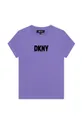 fioletowy Dkny t-shirt dziecięcy Dziewczęcy