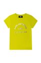 żółto - zielony Karl Lagerfeld t-shirt dziecięcy Dziewczęcy