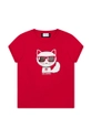 Karl Lagerfeld t-shirt dziecięcy różowy