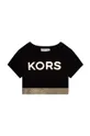 czarny Michael Kors t-shirt dziecięcy Dziewczęcy