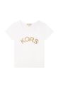 bílá Dětské bavlněné tričko Michael Kors Dívčí