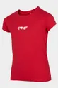 rdeča Otroška bombažna kratka majica 4F Dekliški