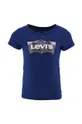 mornarsko modra Otroška bombažna kratka majica Levi's Dekliški