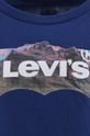 Детска памучна тениска Levi's тъмносин