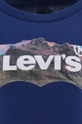 Levi's t-shirt bawełniany dziecięcy granatowy