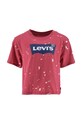 Детска памучна тениска Levi's надпис червен 3EG549.