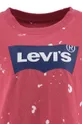 Дитяча бавовняна футболка Levi's червоний