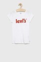 Levi's t-shirt bawełniany dziecięcy nadruk biały 4EE559.