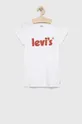 λευκό Παιδικό βαμβακερό μπλουζάκι Levi's Για κορίτσια