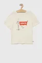 μπεζ Παιδικό βαμβακερό μπλουζάκι Levi's Για κορίτσια