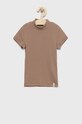 Abercrombie & Fitch gyerek póló elasztánnal barna KI239.2542